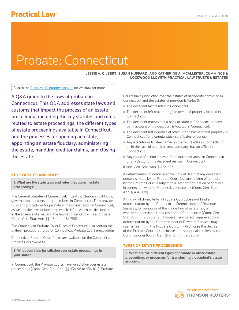 Probate: Connecticut