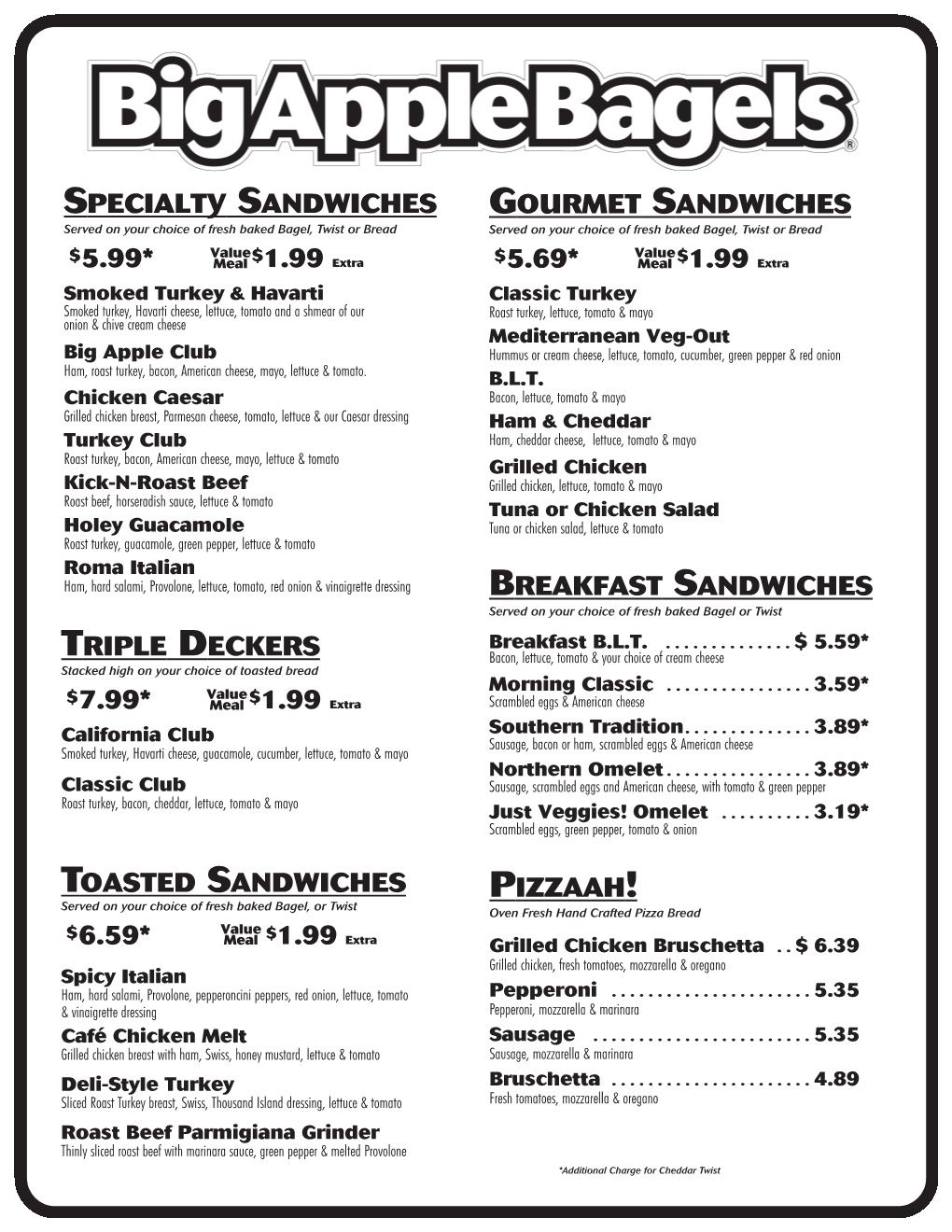 Specialty Sandwiches Gourmet