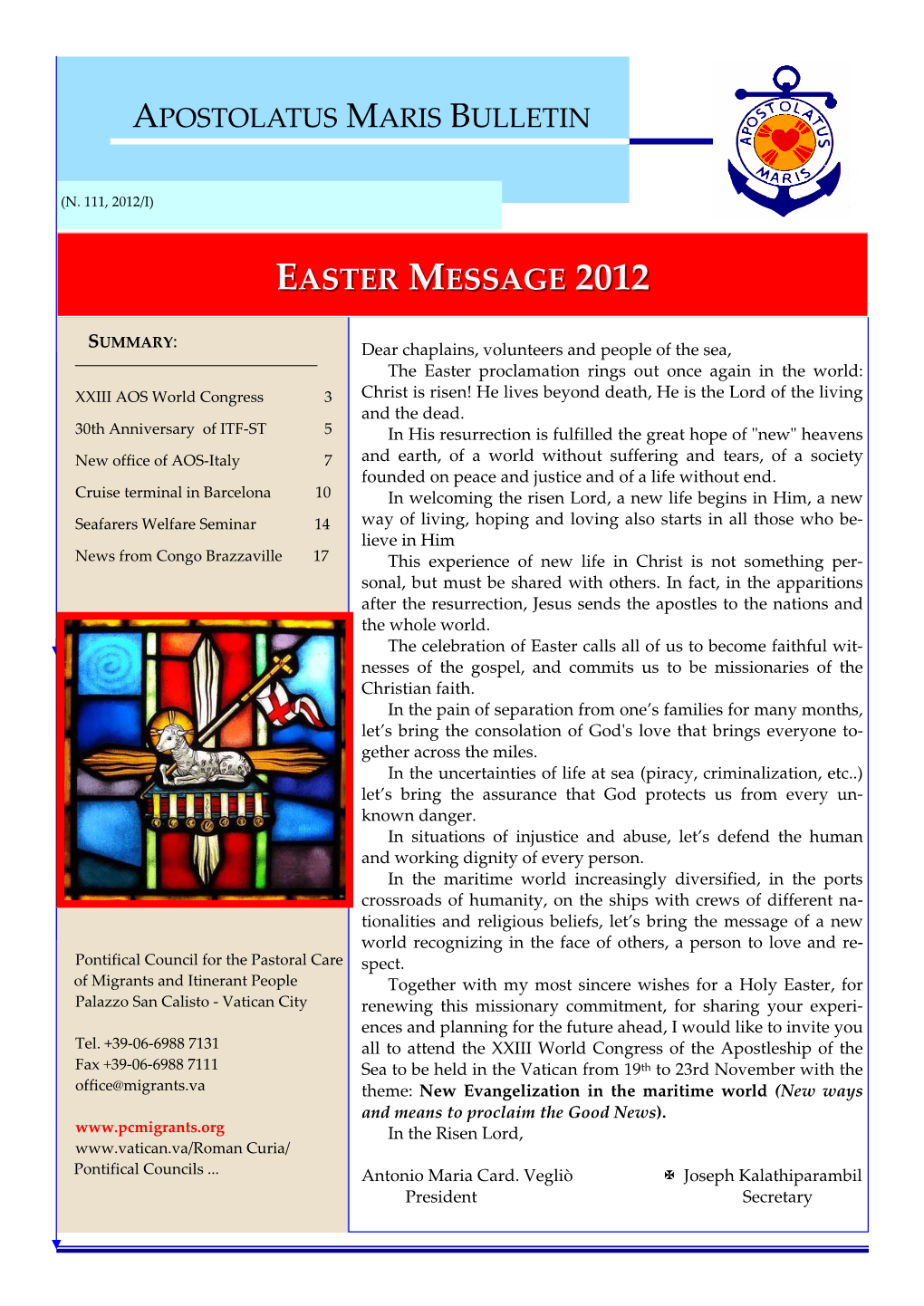 Easter Message 2012