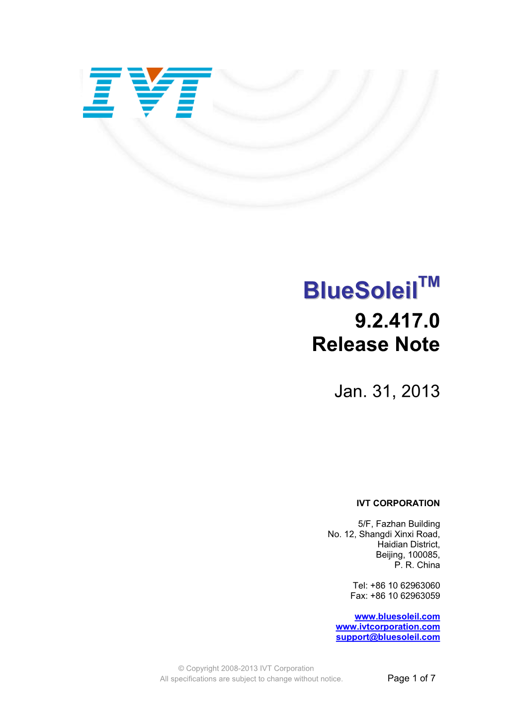 Bluesoleil.Com Support@Bluesoleil.Com