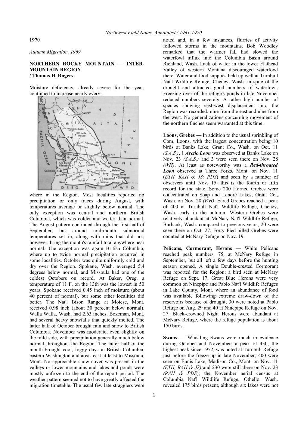 Northwest Field Notes, Annotated / 1961-1970 s2