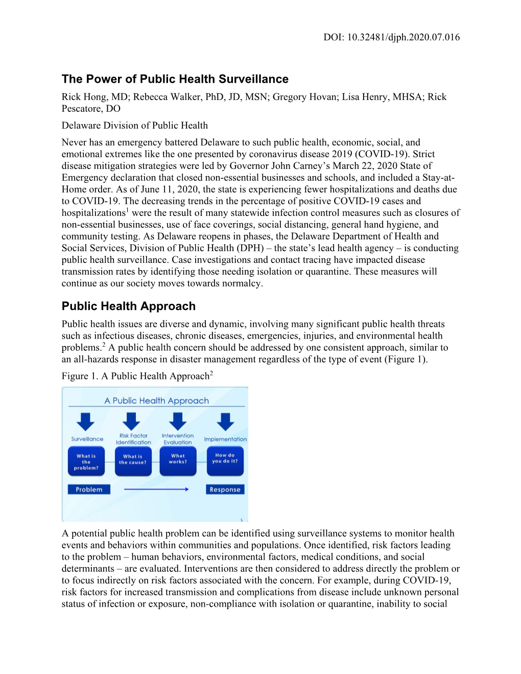 The Power of Public Health Surveillance Public Health Approach