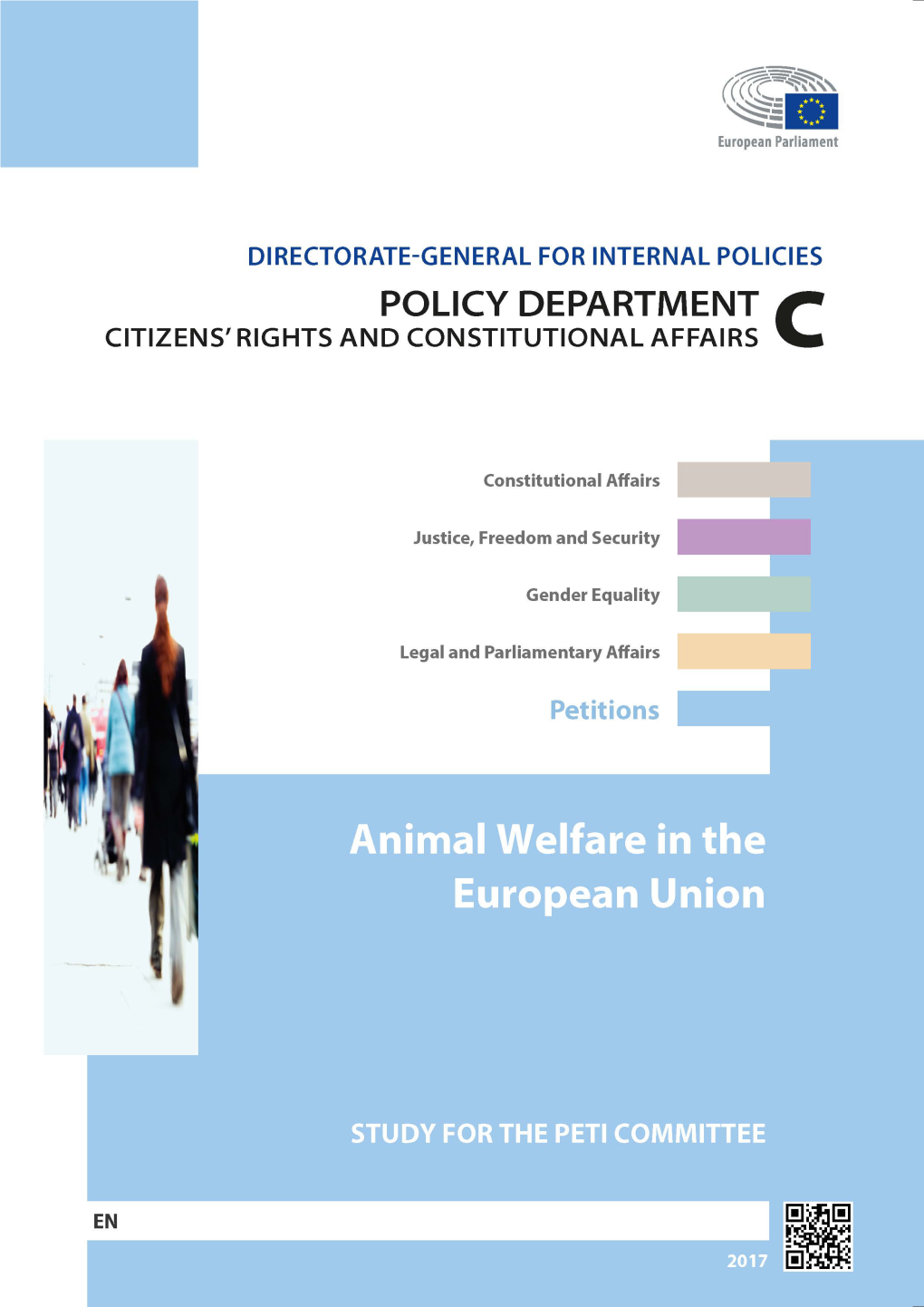 Animal Welfare in the European Union