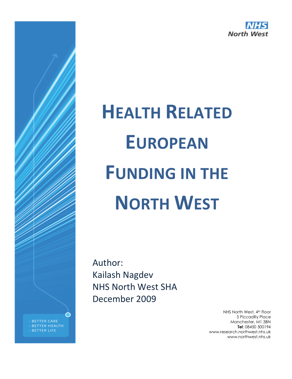 Health Related European Funding in North West