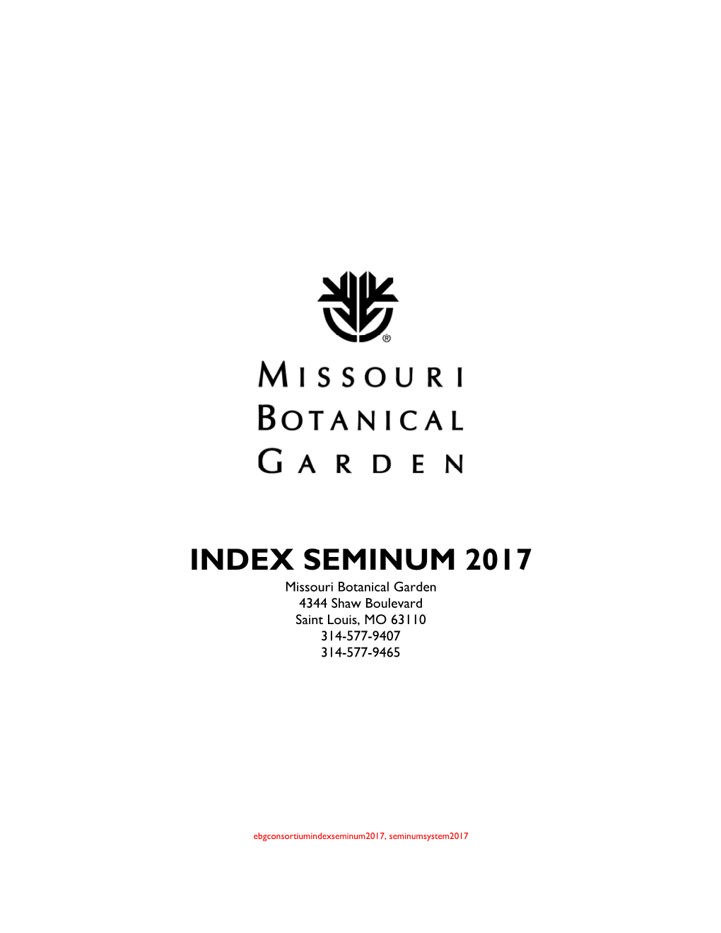 MBG Index Seminum 2017