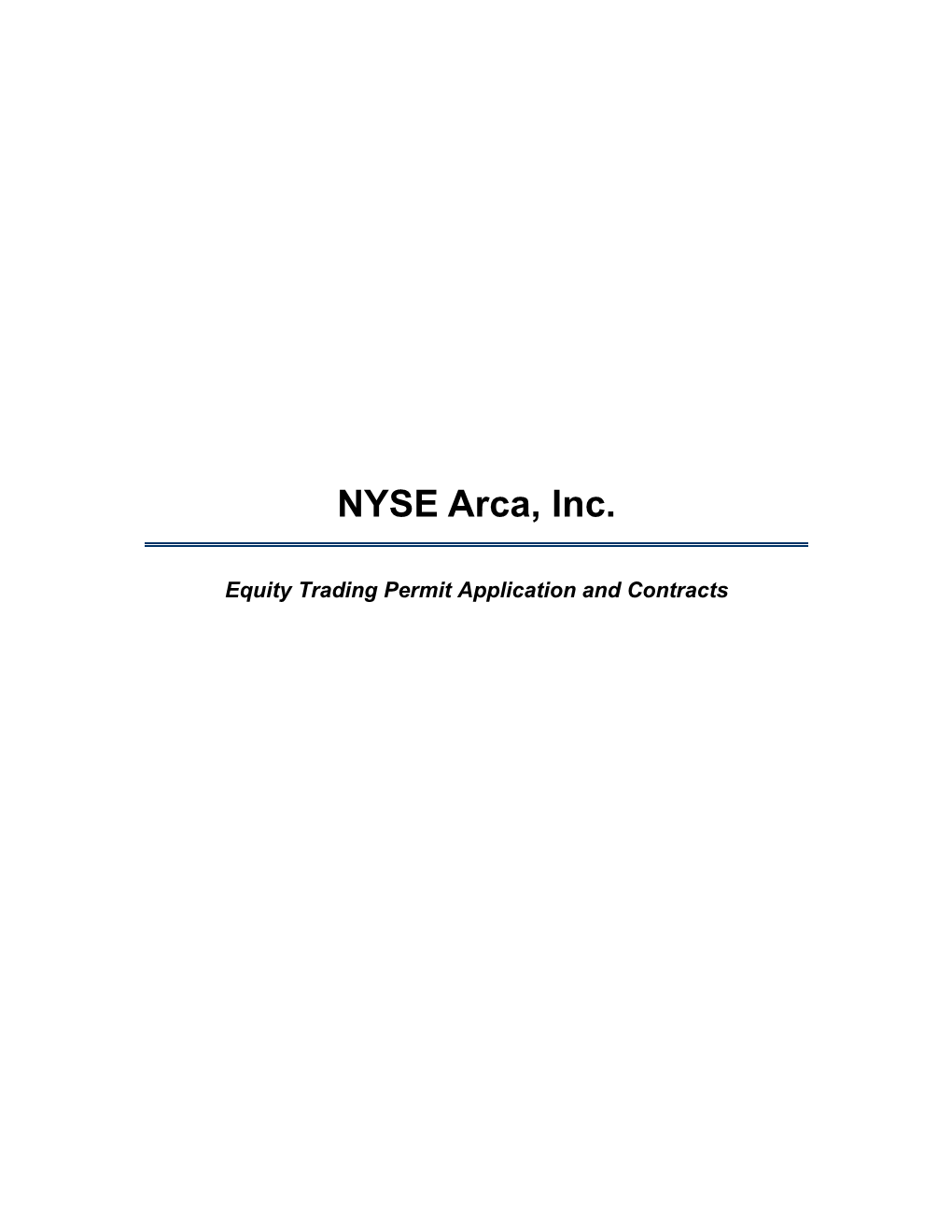 NYSE Arca, Inc