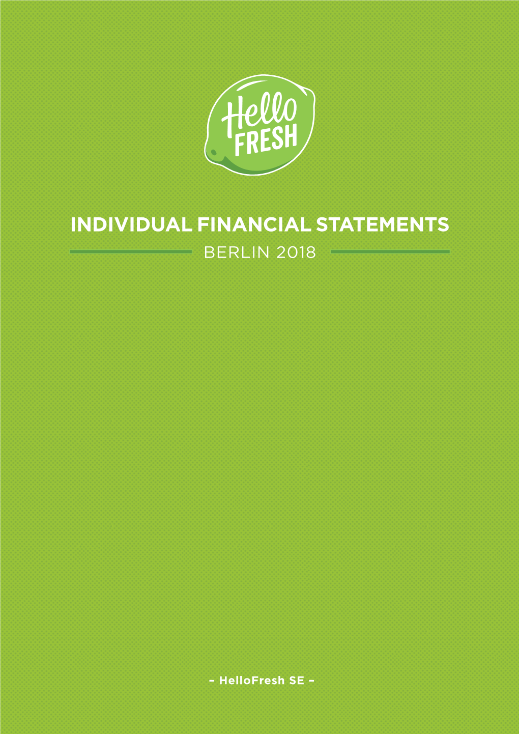 Individual Financial Statements Berlin 2018