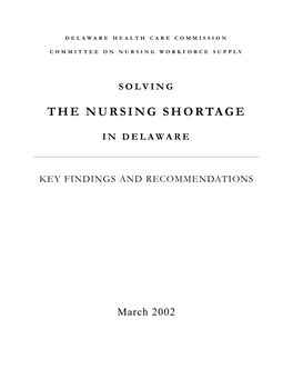 Solving the Nursing Shortage in Delaware