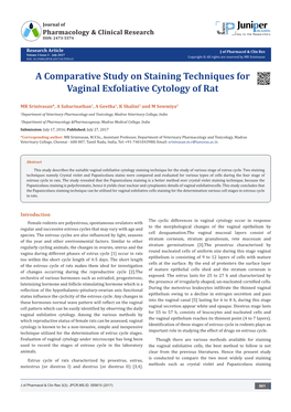 A Comparative Study on Staining Techniques for Vaginal Exfoliative Cytology of Rat