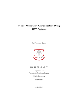 Mobile Wrist Vein Authentication Using SIFT Features