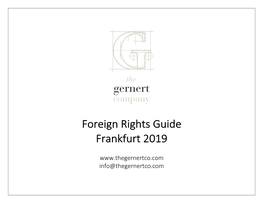 Foreign Rights Guide Frankfurt 2019