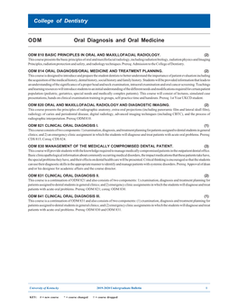 ODM Oral Diagnosis and Oral Medicine
