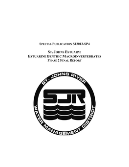 St. Johns Estuary: Estuarine Benthic Macroinvertebrates Phase 2 Final Report