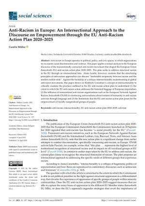 Anti-Racism in Europe: an Intersectional Approach to the Discourse on Empowerment Through the EU Anti-Racism Action Plan 2020–2025