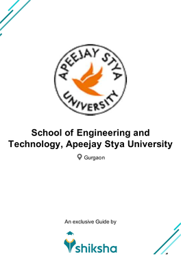 School of Engineering and Technology, Apeejay Stya University