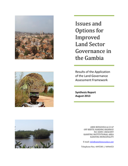 Issues and Options for Improved Land Sector Governance in the Gambia