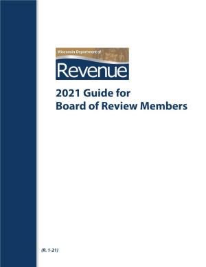 2021 Guide for Board of Review Members