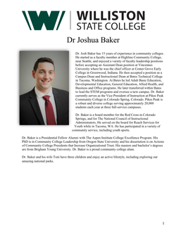 Dr Joshua Baker