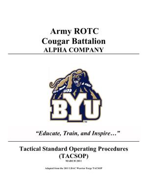 Army ROTC Cougar Battalion ALPHA COMPANY