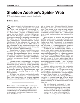 Sheldon Adelson's Spider