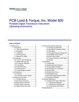 PCB Load & Torque, Inc. Model