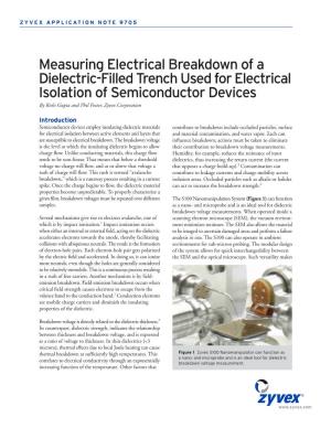 9705: Measuring Electrical Breakdown of a Dielectric-Filled