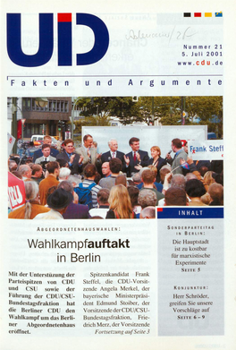 UID 2001 Nr. 21, Union in Deutschland