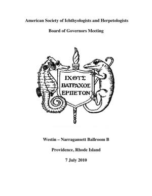 2010 Board of Governors Report