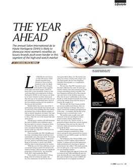 SIHH) Is Likely to Showcase More Women’S Novelties As Luxury Brands Push Even Harder in This Segment of the High-End Watch Market
