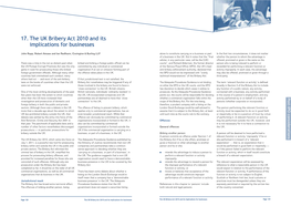 17. the UK Bribery Act 2010 and Its Implications for Businesses