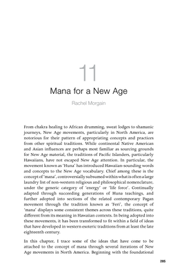 Mana for a New Age Rachel Morgain