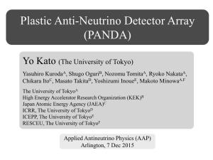 Plastic Anti-Neutrino Detector Array (PANDA)