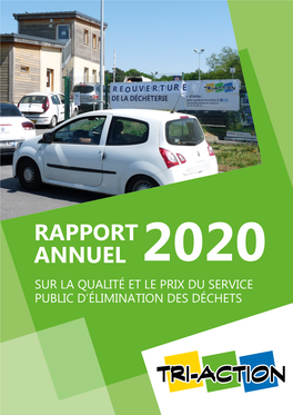 Rapport Annuel 2020 Sur La Qualité Et Le Prix Du Service Public D’Élimination Des Déchets Sommaire