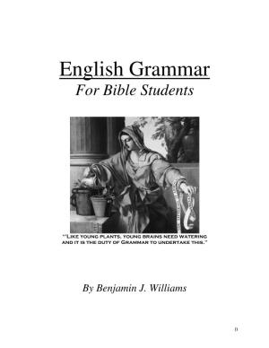 English Grammar for Bible Students