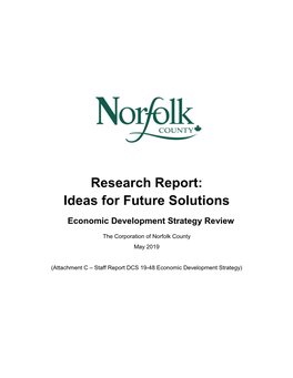 Norfolk County Economic Development Strategy 2019