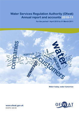 Water Services Regulation Authority (Ofwat): Annual Report and Accounts 2010-11 HC