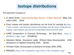 Isotope Distributions