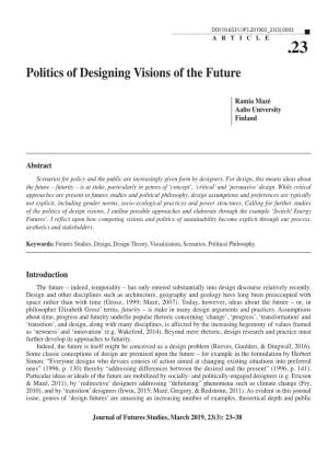 Politics of Designing Visions of the Future