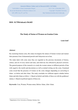 DOI: 10.7596/Taksad.V5i4.603 the Study of Statue of Women On