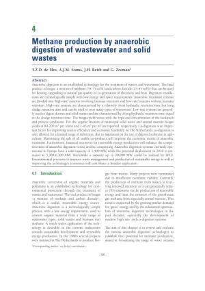 4 Methane Production by Anaerobic Digestion of Wastewater and Solid Wastes
