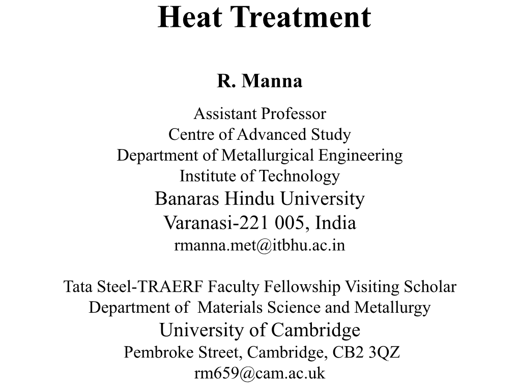 Heat Treatment