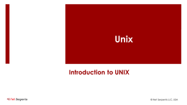 Introduction to UNIX