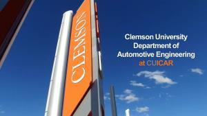 Clemson University Department of Automotive Engineering at CUICAR