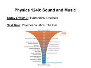 Physics 1240: Sound and Music