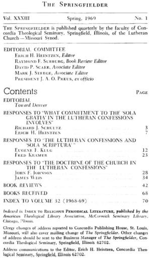The Lutheran Confessions and 'Sola Scriptura' "