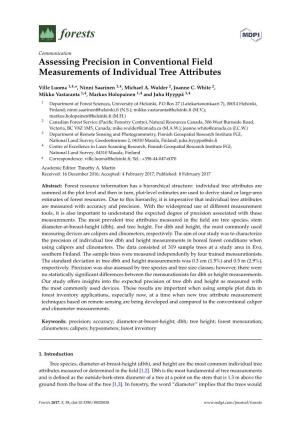 Assessing Precision in Conventional Field Measurements of Individual Tree Attributes