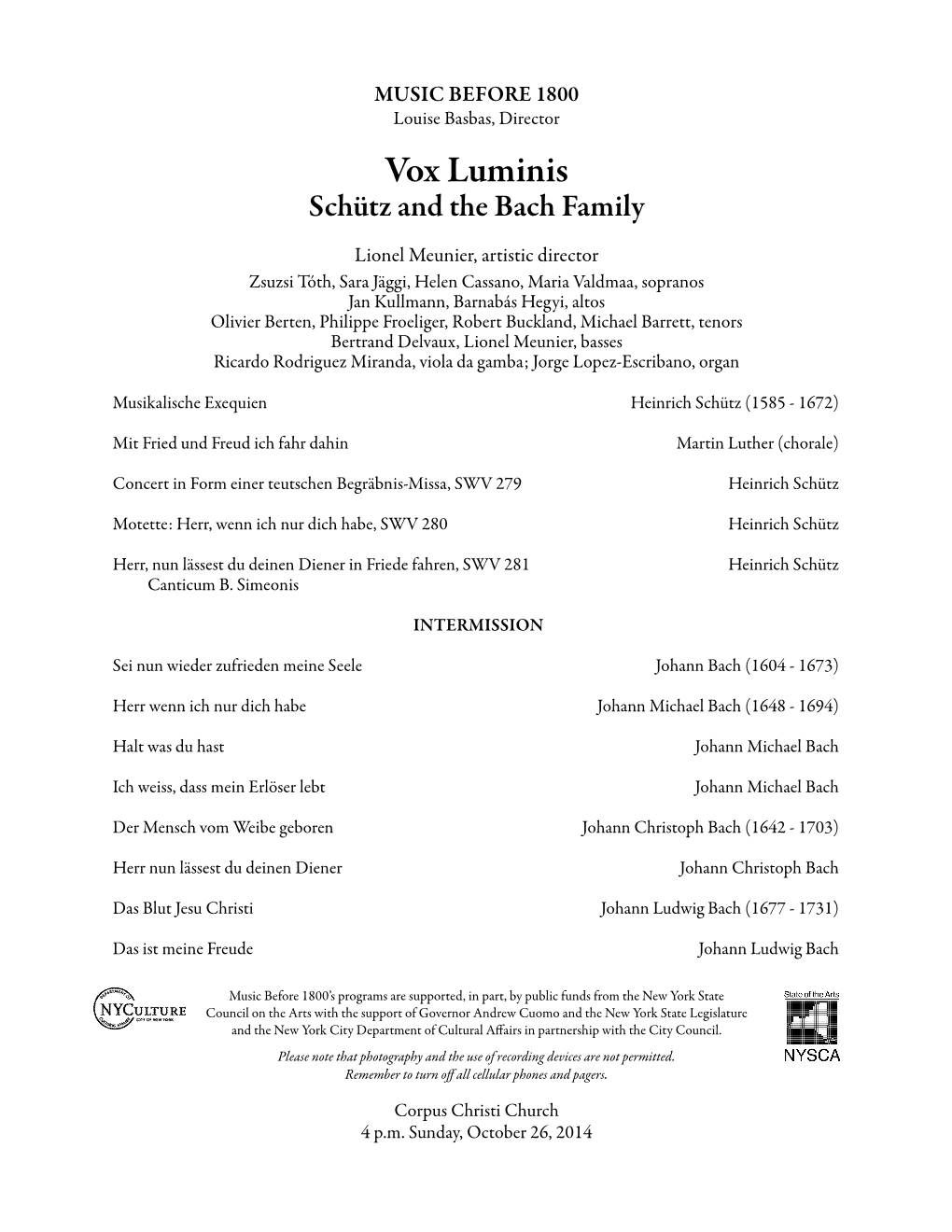 Vox Luminis Program Final Copy