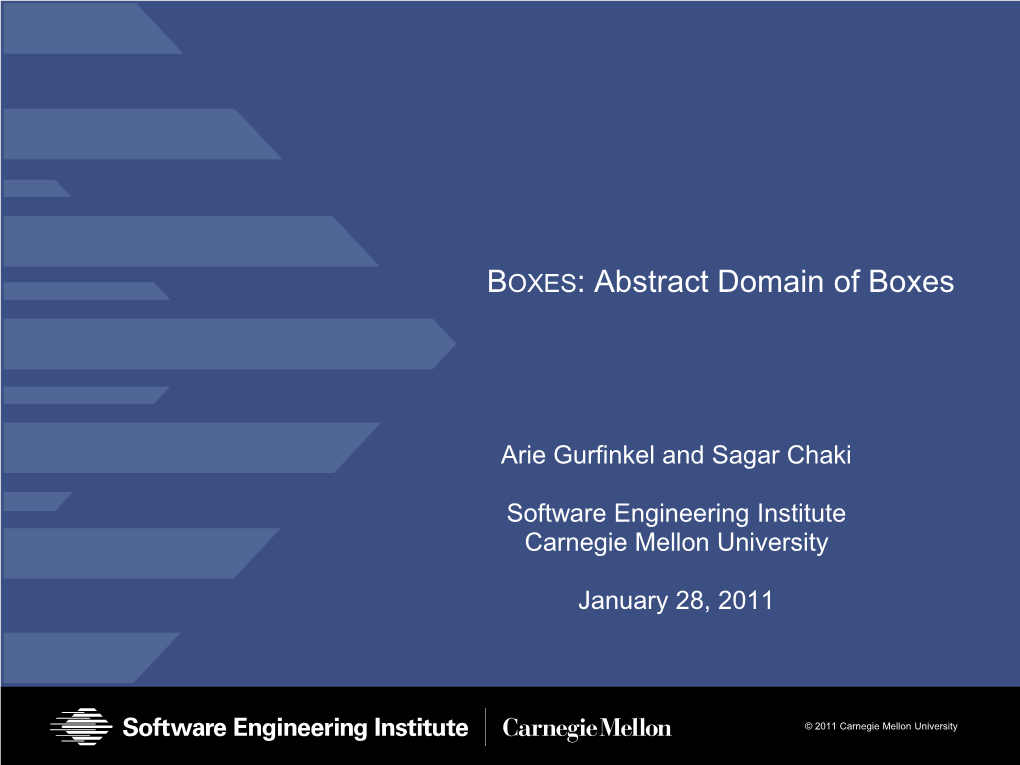 Abstract Domain of Boxes