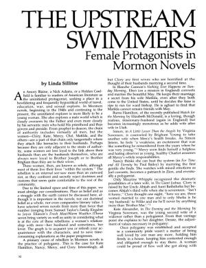 THE UPSTREAM SWIMMERS Fema 1 P E "Rotagomsts " Mormon Novels