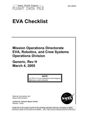 EVA Checklist